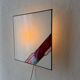 Architectural stained glass wall lamp with textured glass