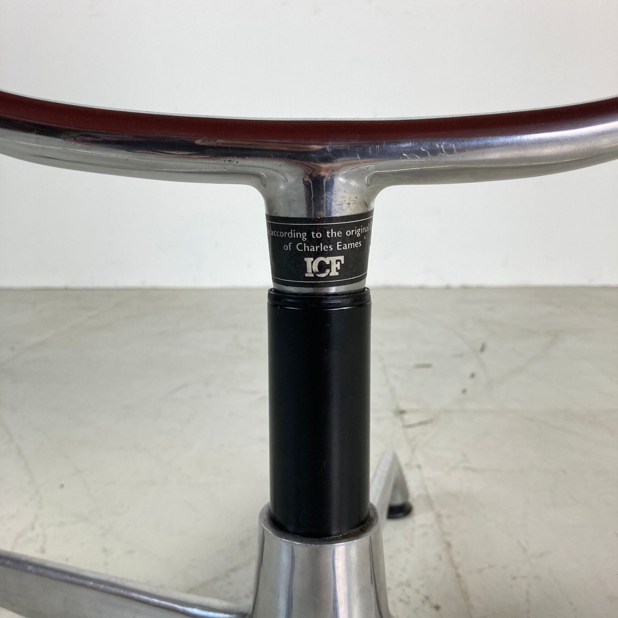 Eames ICF for Herman Miller terracotta leather Soft Pad Group chair