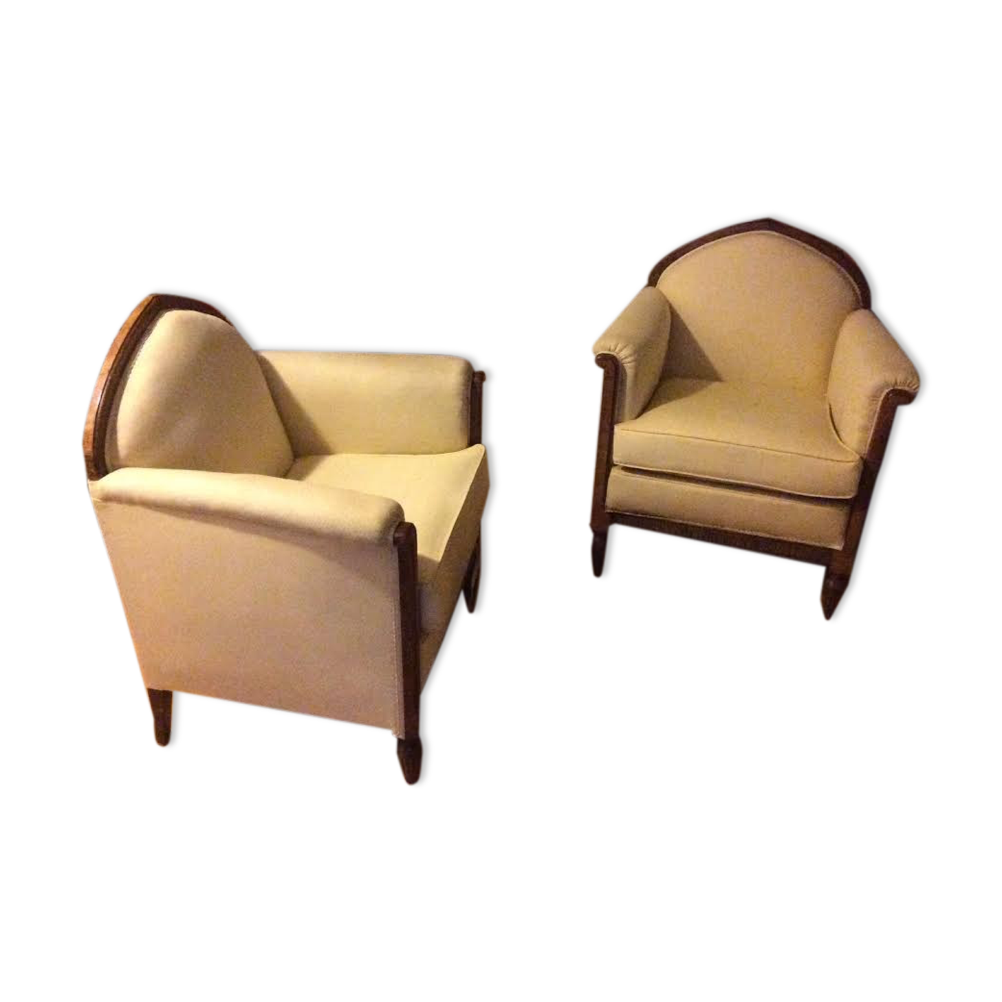 2 art deco armchairs