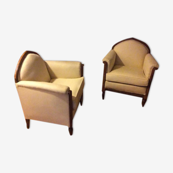 2 art deco armchairs