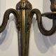 Pair of mid-19th century brass tassel sconces