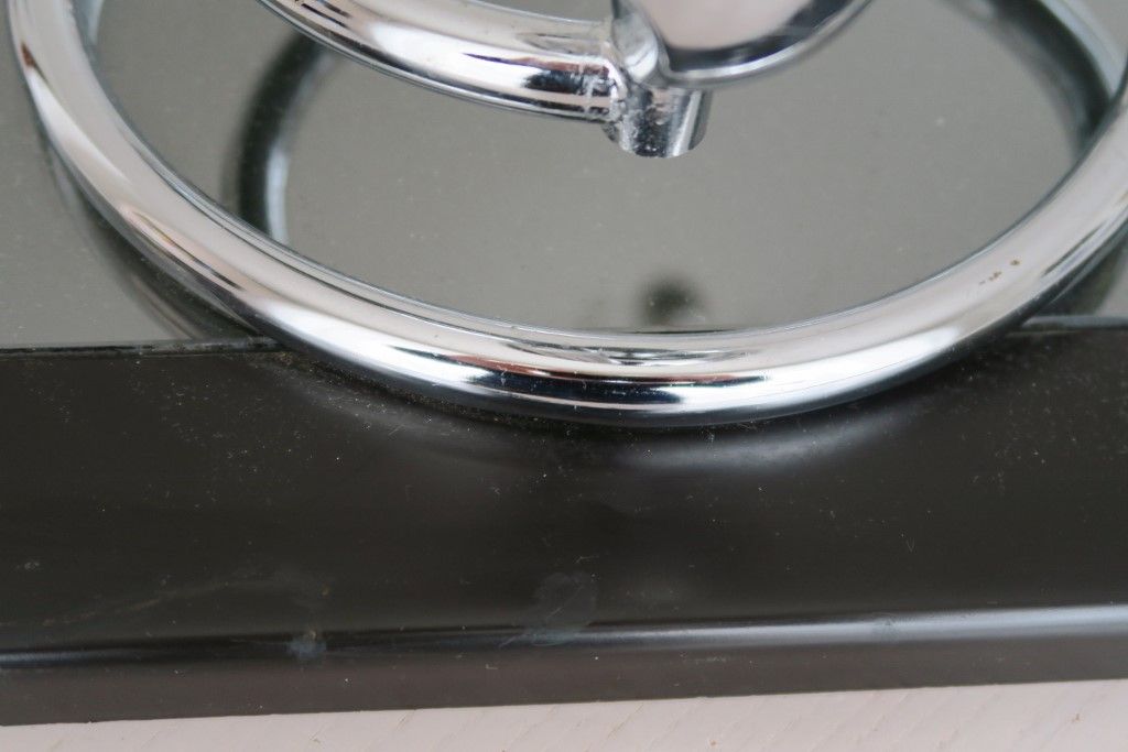 Wall coat holder chrome stainless steel on mirror resin edges