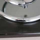 Wall coat holder chrome stainless steel on mirror resin edges