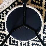 White stool, year 60/70, restored in white moumoute fabric