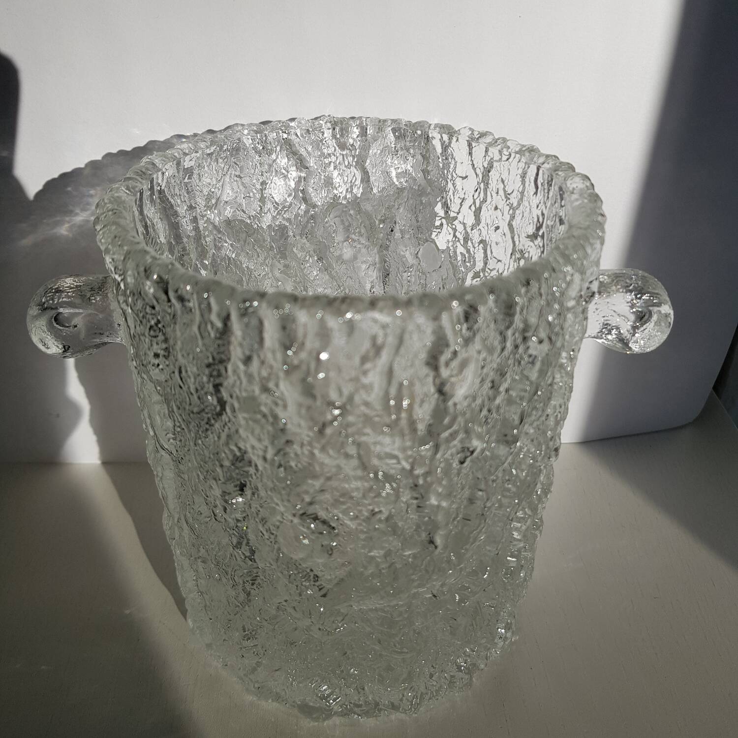 Eau à glace en verre du milieu du siècle