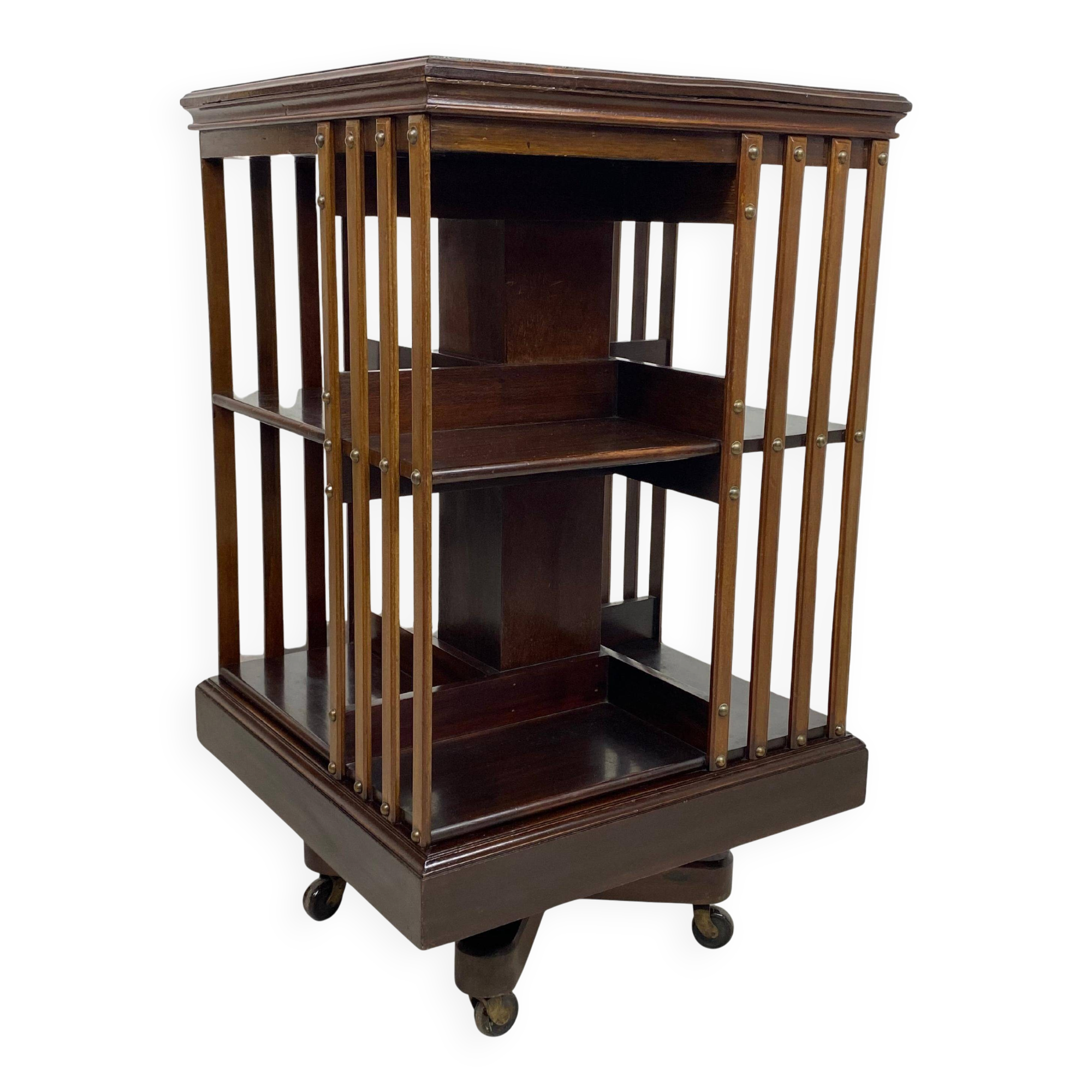 Small revolver bookshelf.