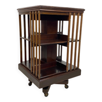 Small revolver bookshelf.