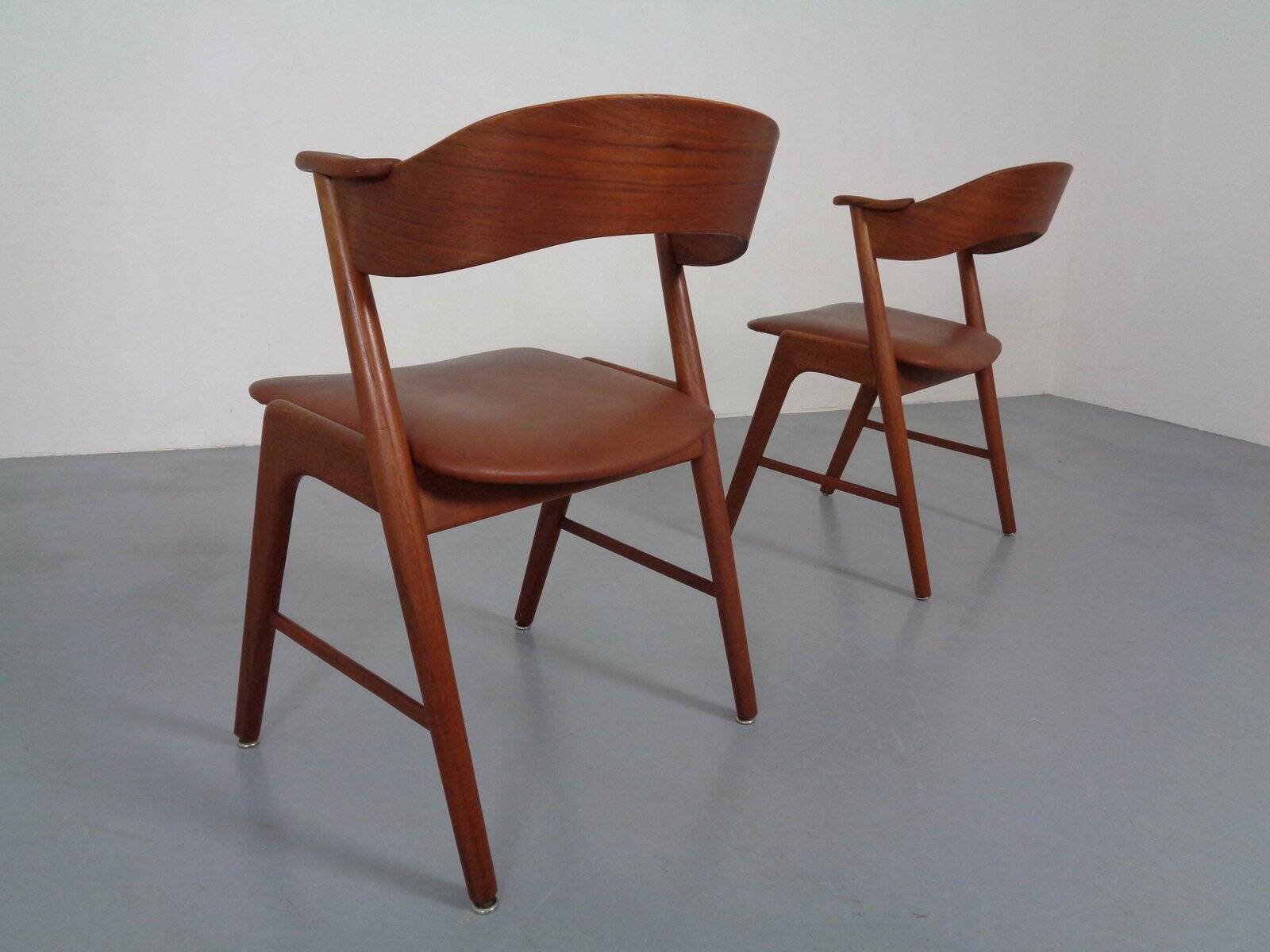 Teak dining chairs in teak by Korup Stolefabrik, Denmark, 1960s, set of 2.