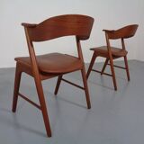 Teak dining chairs in teak by Korup Stolefabrik, Denmark, 1960s, set of 2.