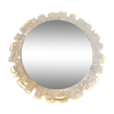 Egon Hillebrand Designer - Round mirror backlit in lucite / acrylic 60's
