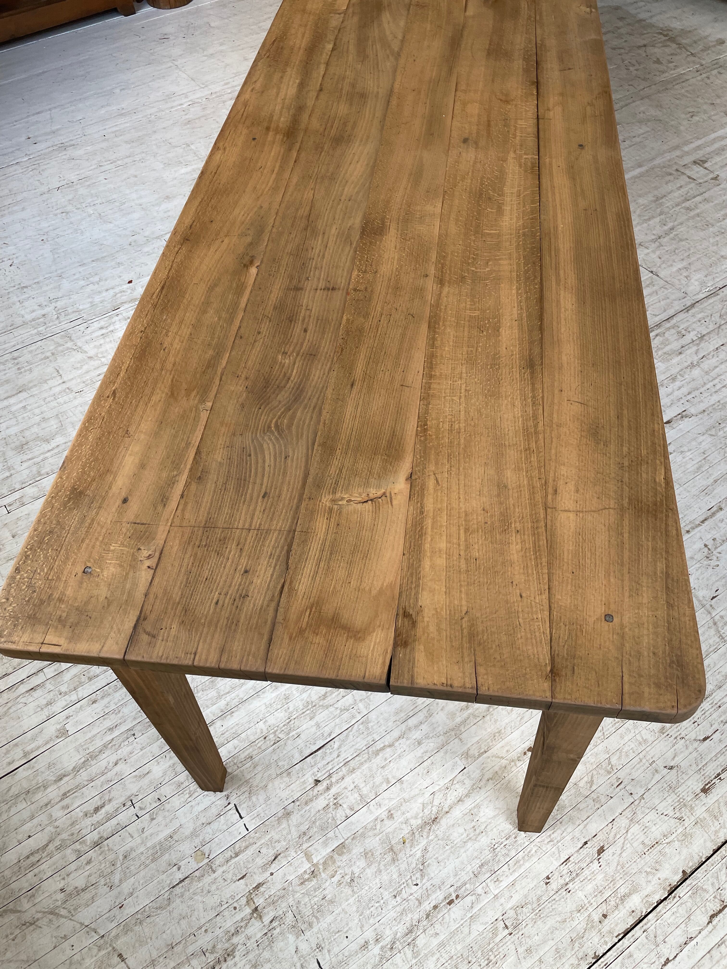XL farmhouse table in beech and pine 3m