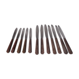 Set of brown Bakelite handle knives