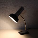 Black and chrome metal desk lamp