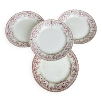 4 assiettes plates terre de fer HBCM