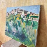 Original painting signed Balaloeff – Village on a hill