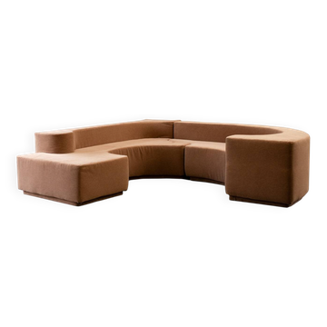 Roberto Pamio. Modular fabric sofa, model Lara. Circa 1980-90.