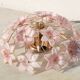 Lustre vintage Murano fleurs roses, années 1970