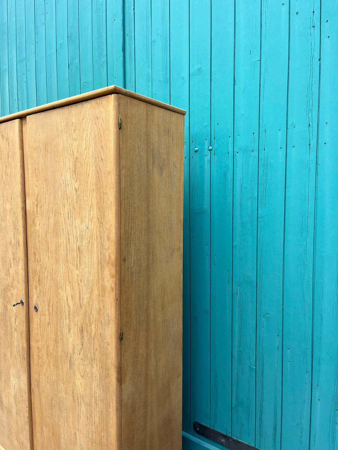 Wooden school cabinet