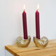 Pair of silver metal seashell candlesticks 60