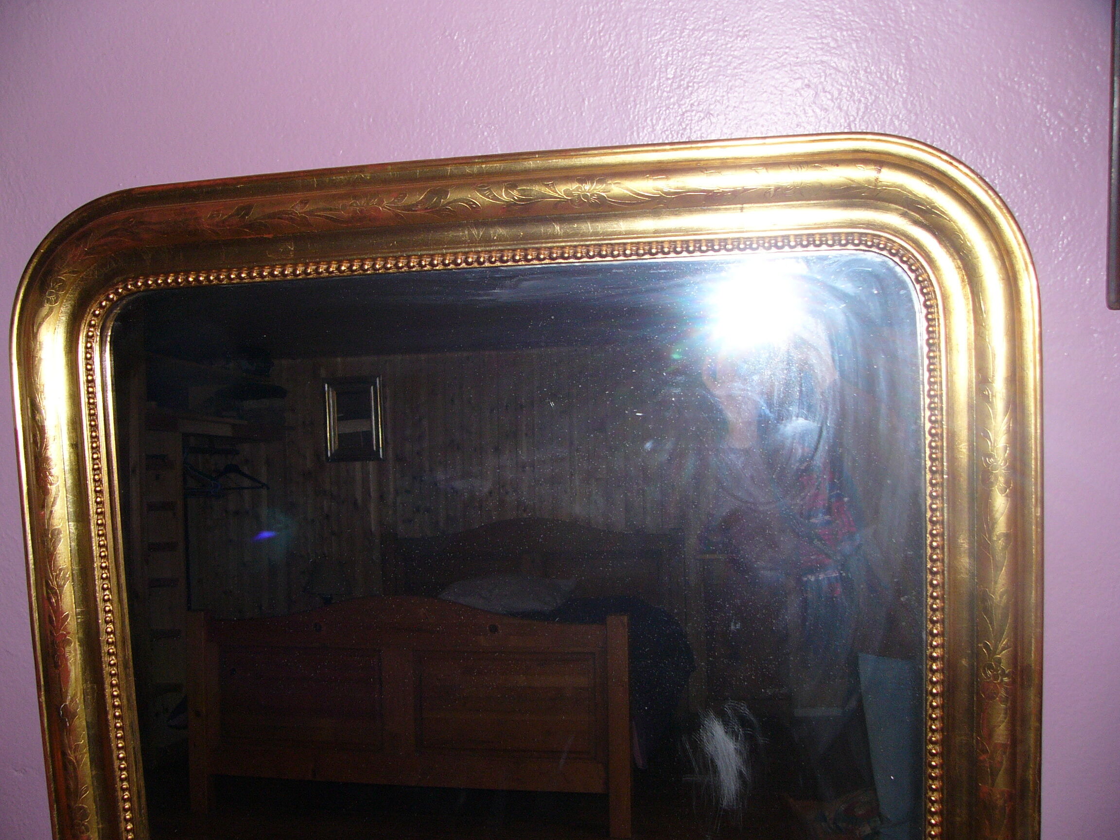 Golden mirror - 138x92cm