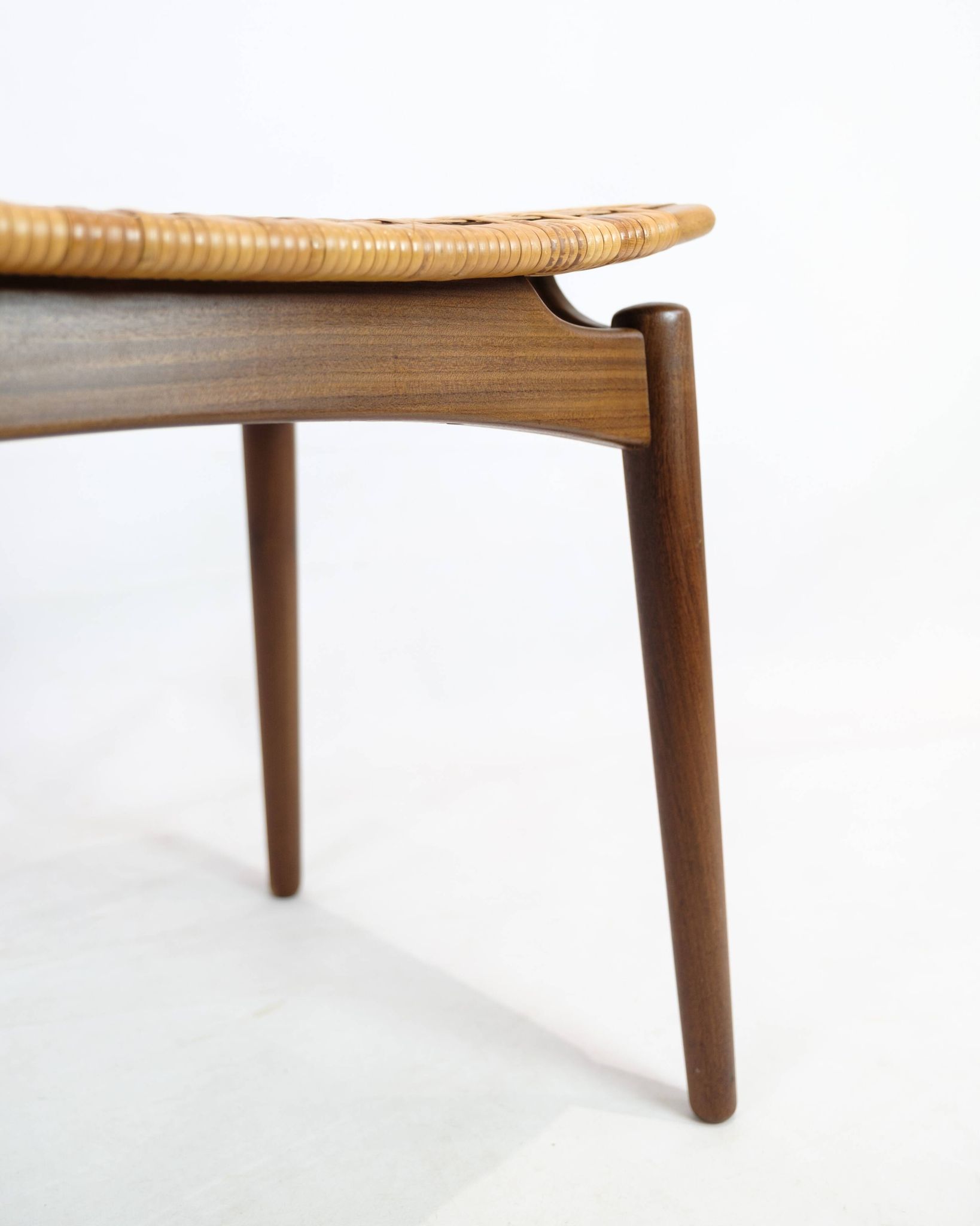 Papercord Stool In Teak By Sigfred Omann Made By Ølholm Møbelfabrik From 1960s