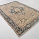 Vintage Cream & Navy Blue Persian Rug, 213x298Cm