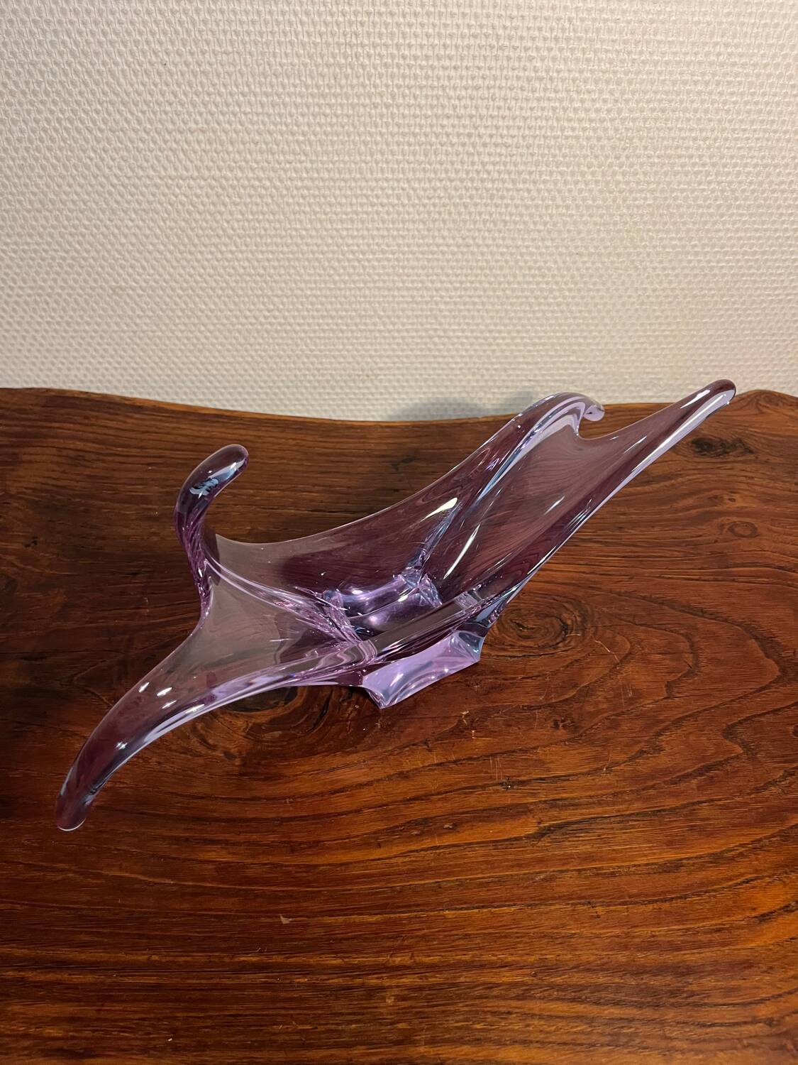 Vide poche vintage 1970 murano bouche soufflée bol alexandrite violet