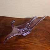 Vintage 1970 Murano Mouth Blown Purple Alexandrite Bowl Empty Pocket