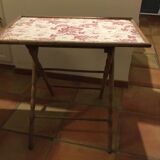 The end XIX wood folding table