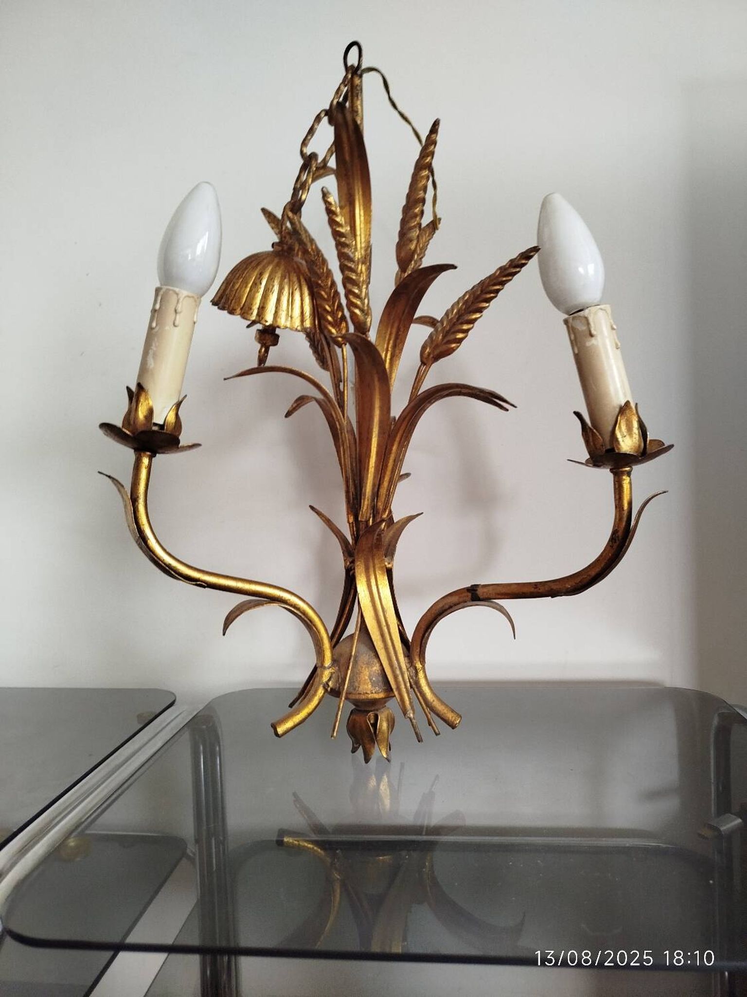 Lustre italien doré – Années 60/70