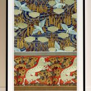 Poster "Kingfishers and Horses", after an Art Nouveau lithograph.