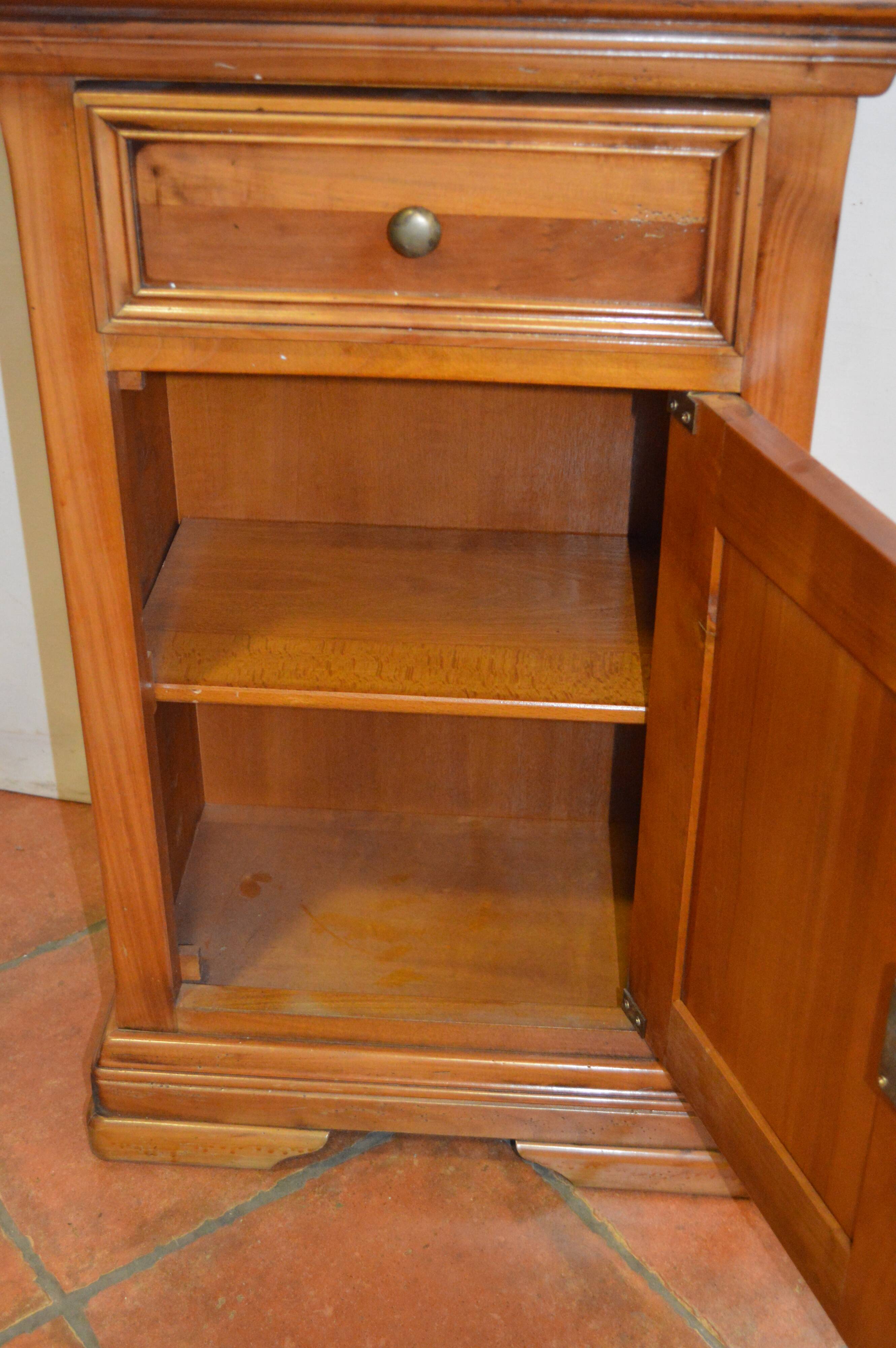 Louis Philippe style bedside table in cherry