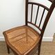 6 chaises bistro avec assise en cannage