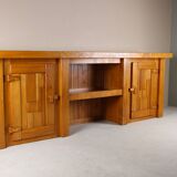 Brutalist grand buffet in solid elm