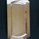 Foie gras serving tray and silver metal toast display