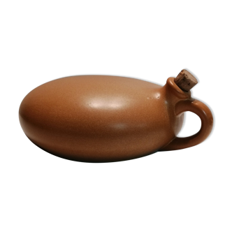 Old glazed terracotta hot water bottle