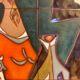 Large ceramic wall panel from the 1960s.
