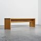 Large bench in solid pine, France, circa 1970.