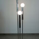 Space Age floor lamp vntage glass and chromed metal, 1970s