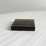 Set of 5 smoked glass knife rests