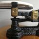 Antique Cast Iron Kitchen Scales With Ceramic Tray And Weights