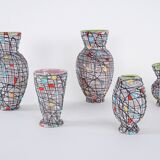 Set of ceramic vases, Italian design, 1960s, made in Italy