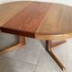 Table scandinave ronde Baumann vintage à pied central étoile extensible