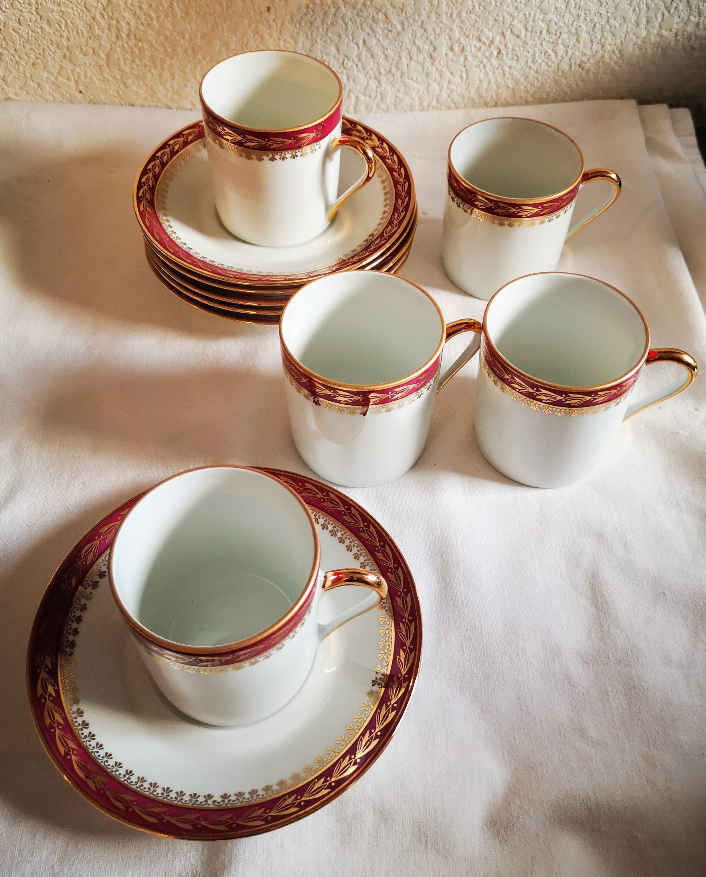 Sologne porcelain art deco coffee service
