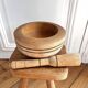 Mortier et pilon en bois vintage