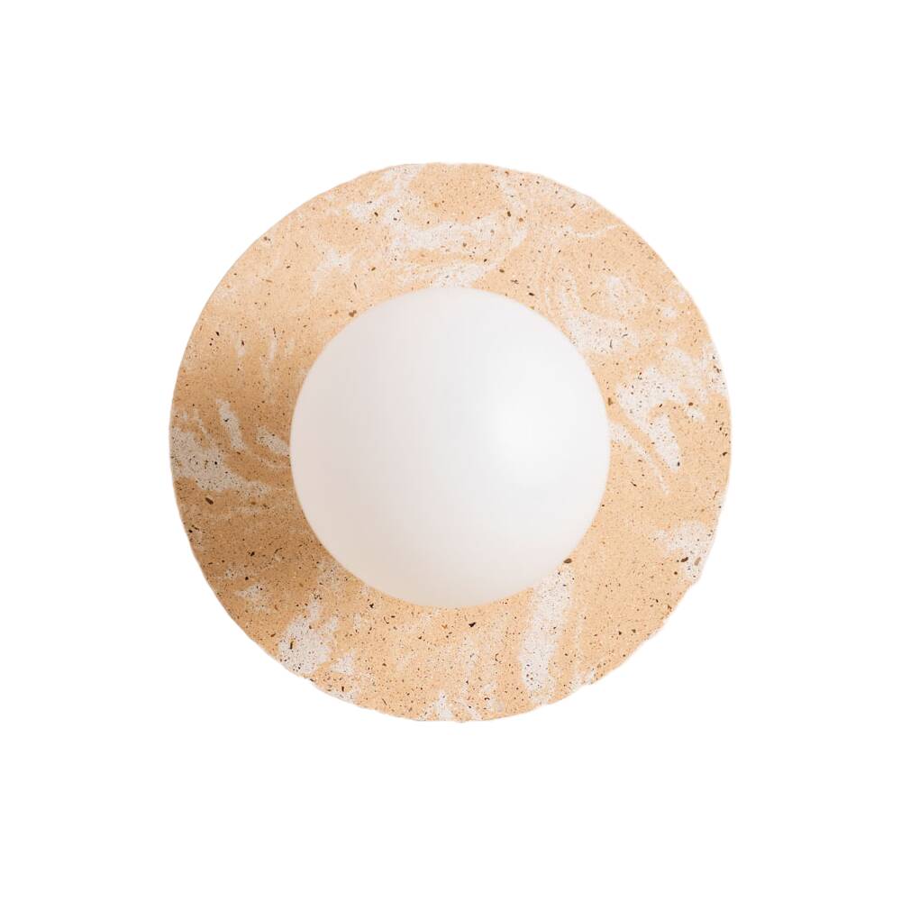 ALBA wall lamp in mixed beige concrete