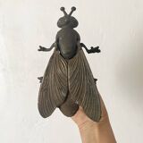 2 cendriers insectes mouches en métal années 50-60