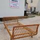 Vintage rattan daybed in basket shape - 1950s