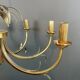 Brushed metal and gold metal pineapple chandelier