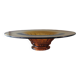Large Amber Art Deco Glass Bowl
